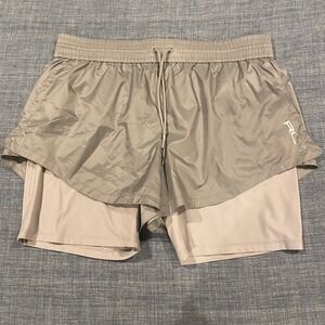 RLX Ralph Lauren Mens 2-in-1 Running Shorts Grey XXL Compression Athletic Gym